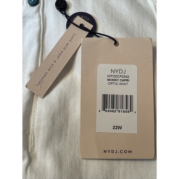 NYDJ Women’s 22 W Stretch White Denim Capri W - Picture 11 of 14
